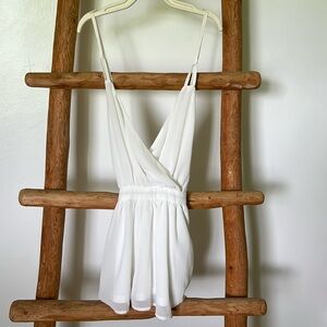 White mini romper